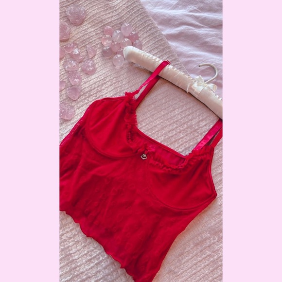 Red Bustier Top - Picture 2 of 2